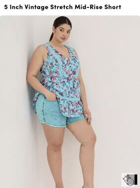 Torrid Denim teal Shorts blue radiance acid wash shorts Size 16, new with tags